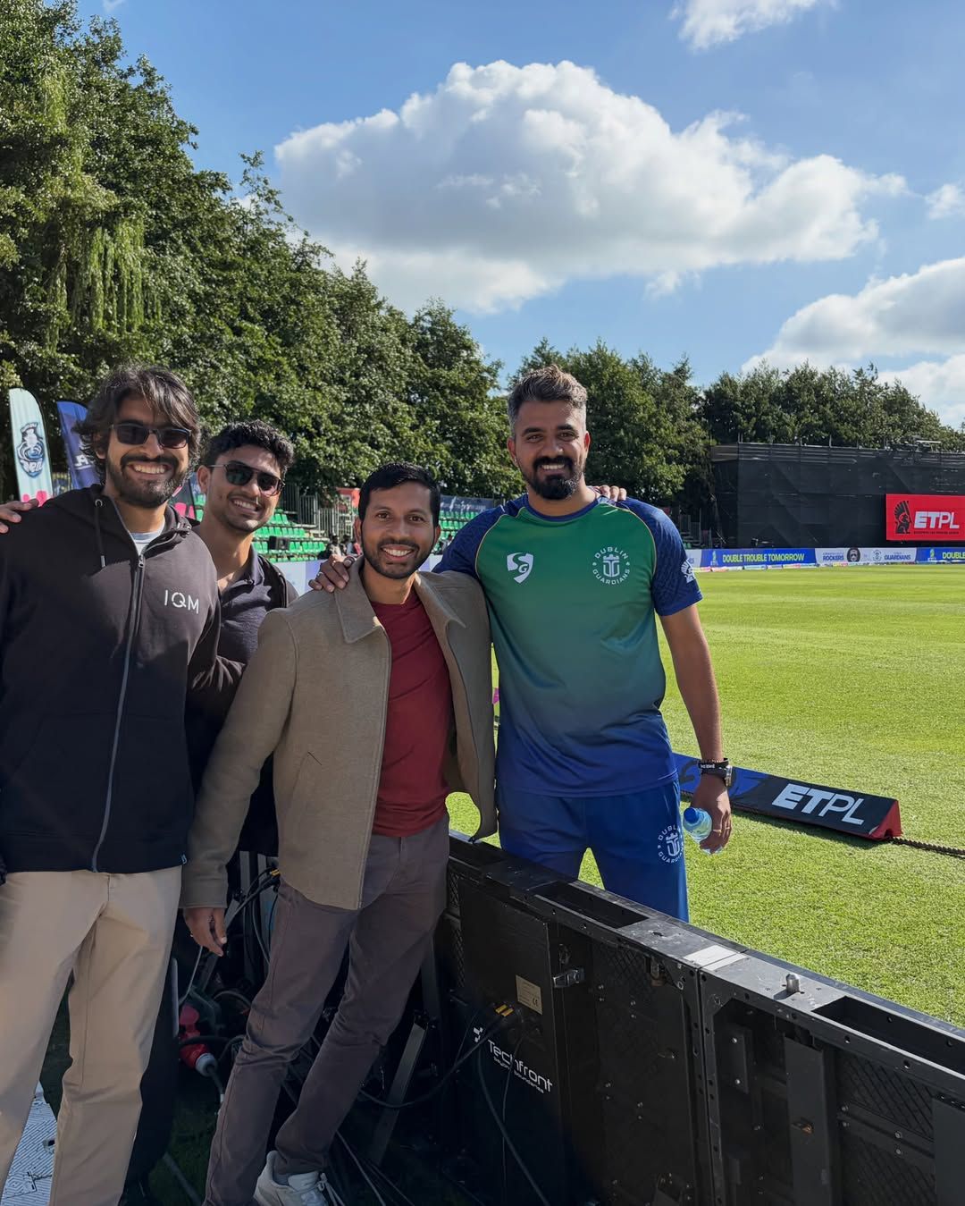 Kartik Achappa at the ground during the European T20 Premier League