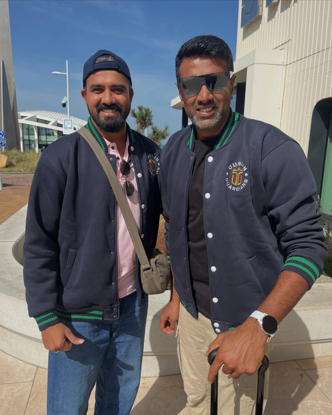 Kartik Achappa in Dublin Guardians team jackets
