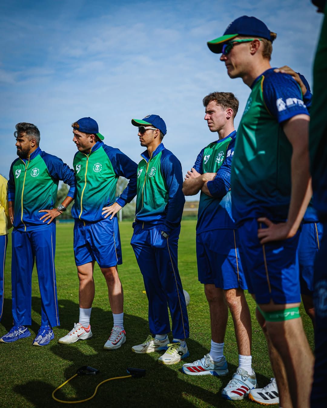 Dublin Guardians squad lined up on the field